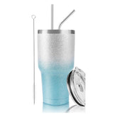 30 oz Blue Glitter Stainless Steel Tumbler / Case of 32